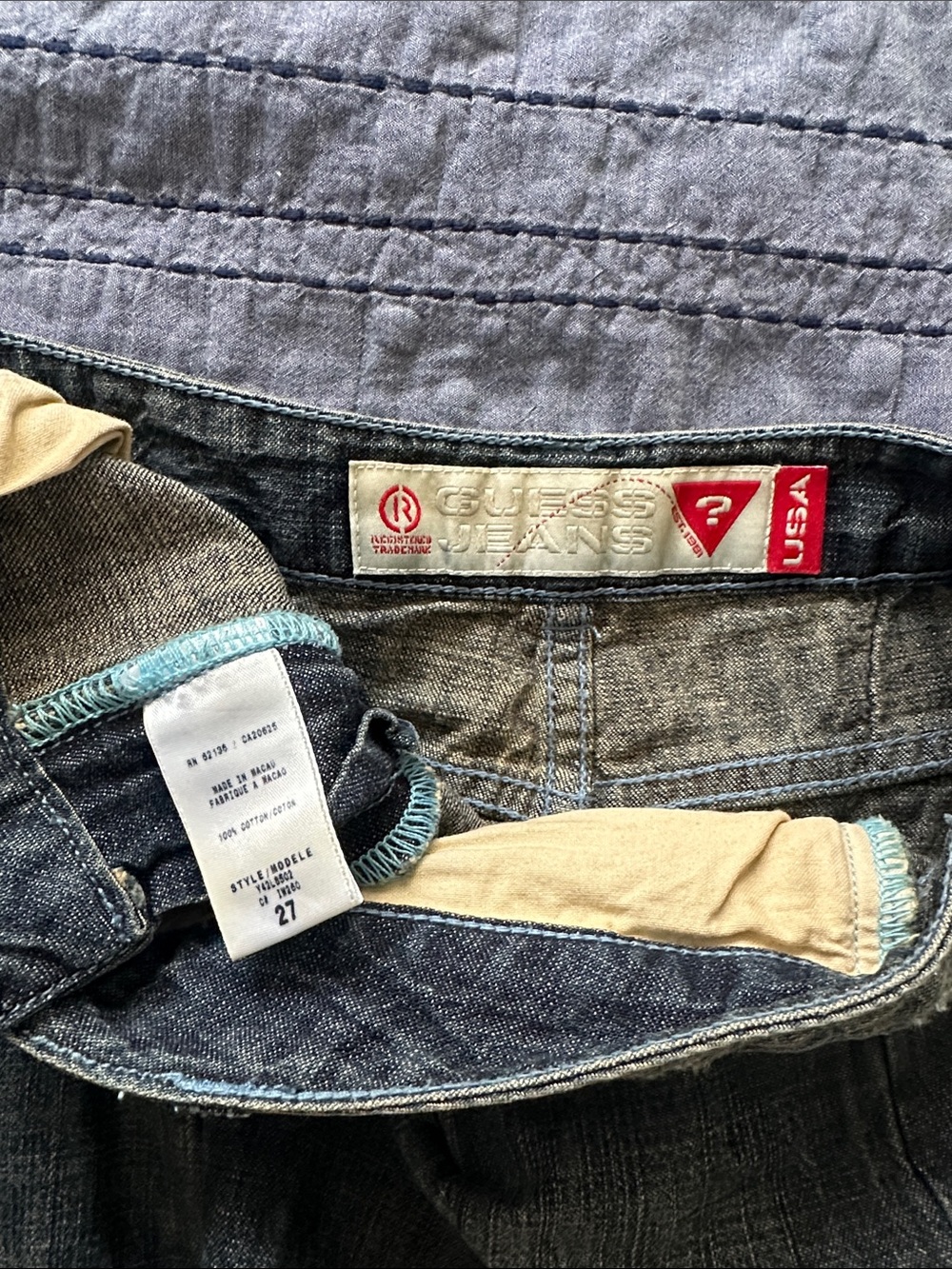 Guess Jeans Vintage mini denim skirt size 27 - Picture 5 of 5